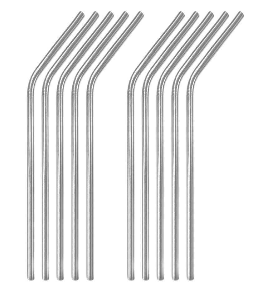 Stainless Steel Reusable Metal Straw Set (With Cleaning Brush) — view 2